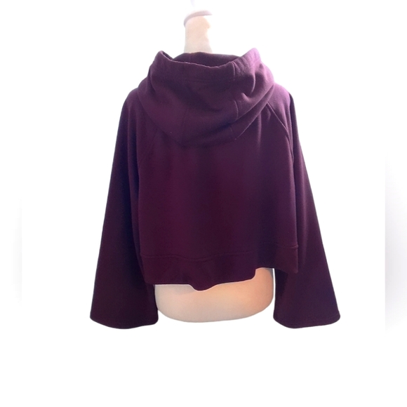 Athleta Woman's Steady State Crop Modal Blend Sweatshirt Antique Burgundy Small - Picture 4 of 8
